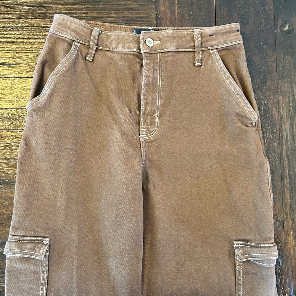 Hollister Y2K Grunge Ultra High-Rise Dad Jean Vintage Stretch- Brown - Picture 5 of 12